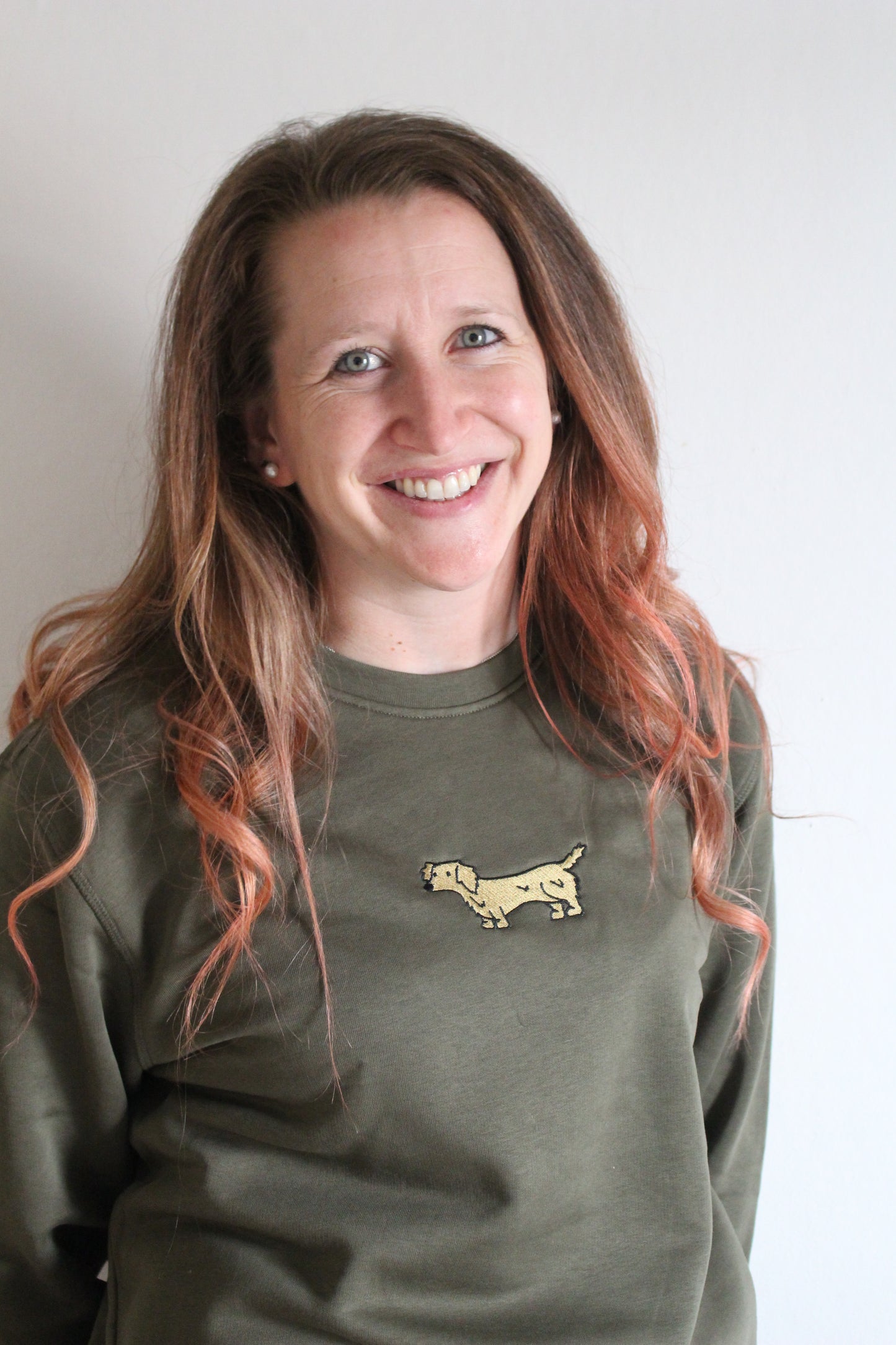 Cream Longhair Dachshund Sweatshirt