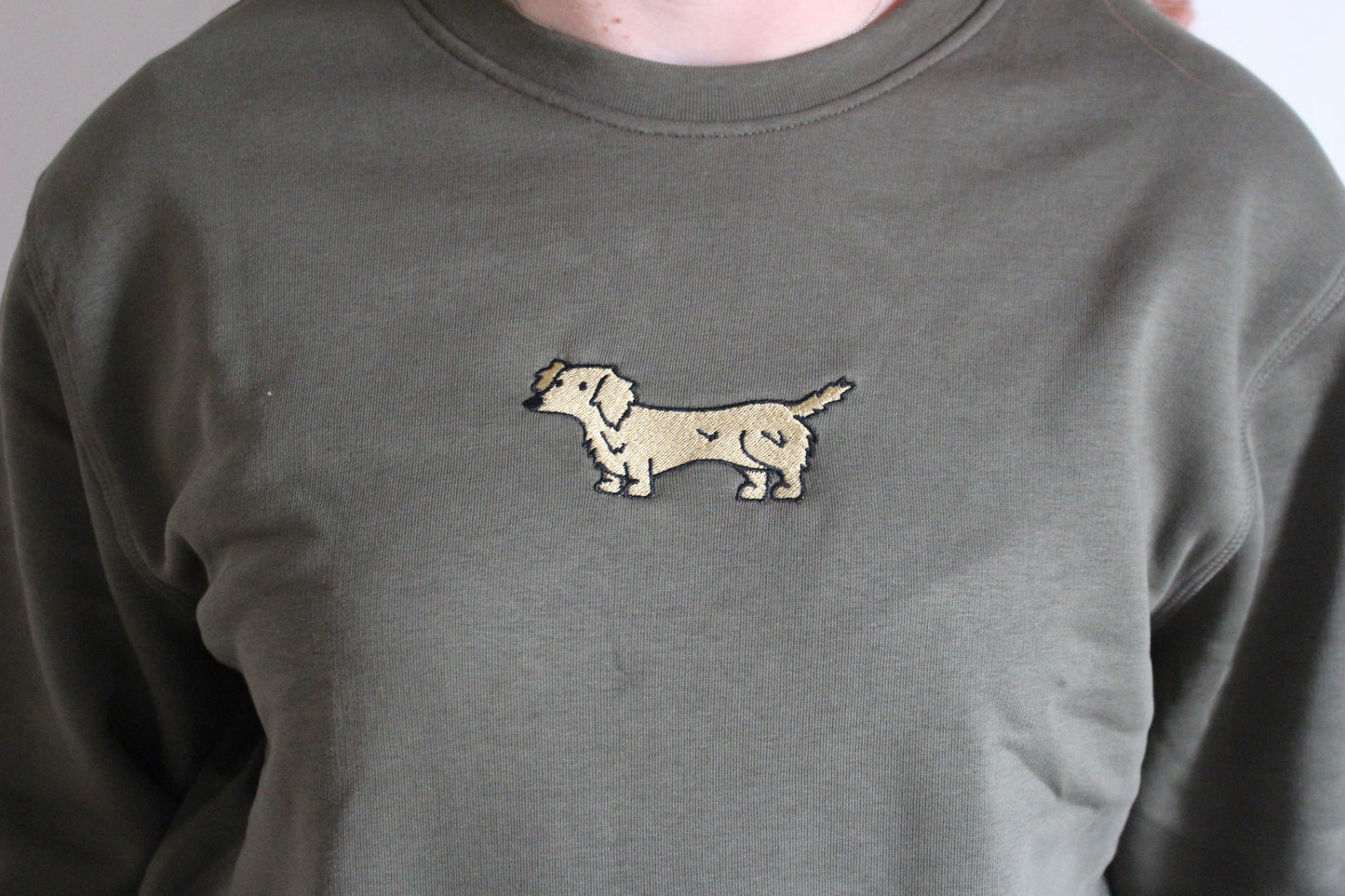 Cream Longhair Dachshund Sweatshirt