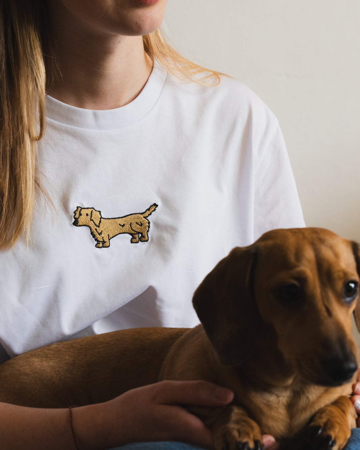 Cream Longhair Dachshund T Shirt